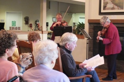 Linda and Olga_Quail Park Carol singing