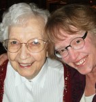 Linda and Ila at University House Feb 14, 2013